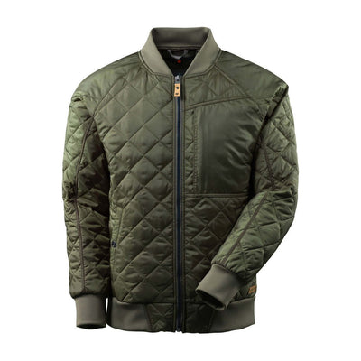 Mascot Advanced Jacket Padded Quilted 17015-318 Front #colour_moss-green