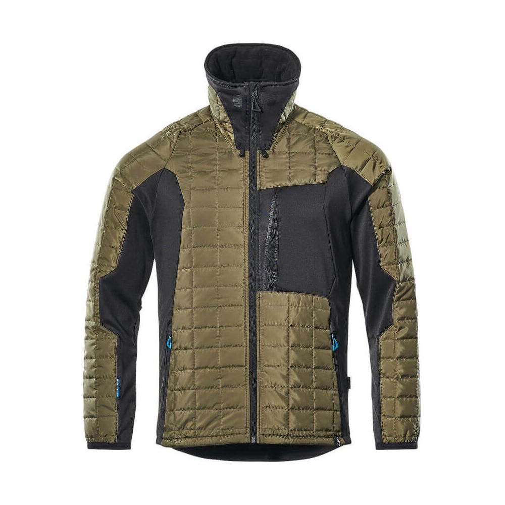 Mascot Advanced Jacket Quilted Padded 17115-318 Front #colour_moss-green-black