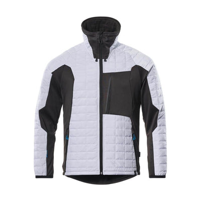 Mascot Advanced Jacket Quilted Padded 17115-318 Front #colour_white-dark-anthracite-grey