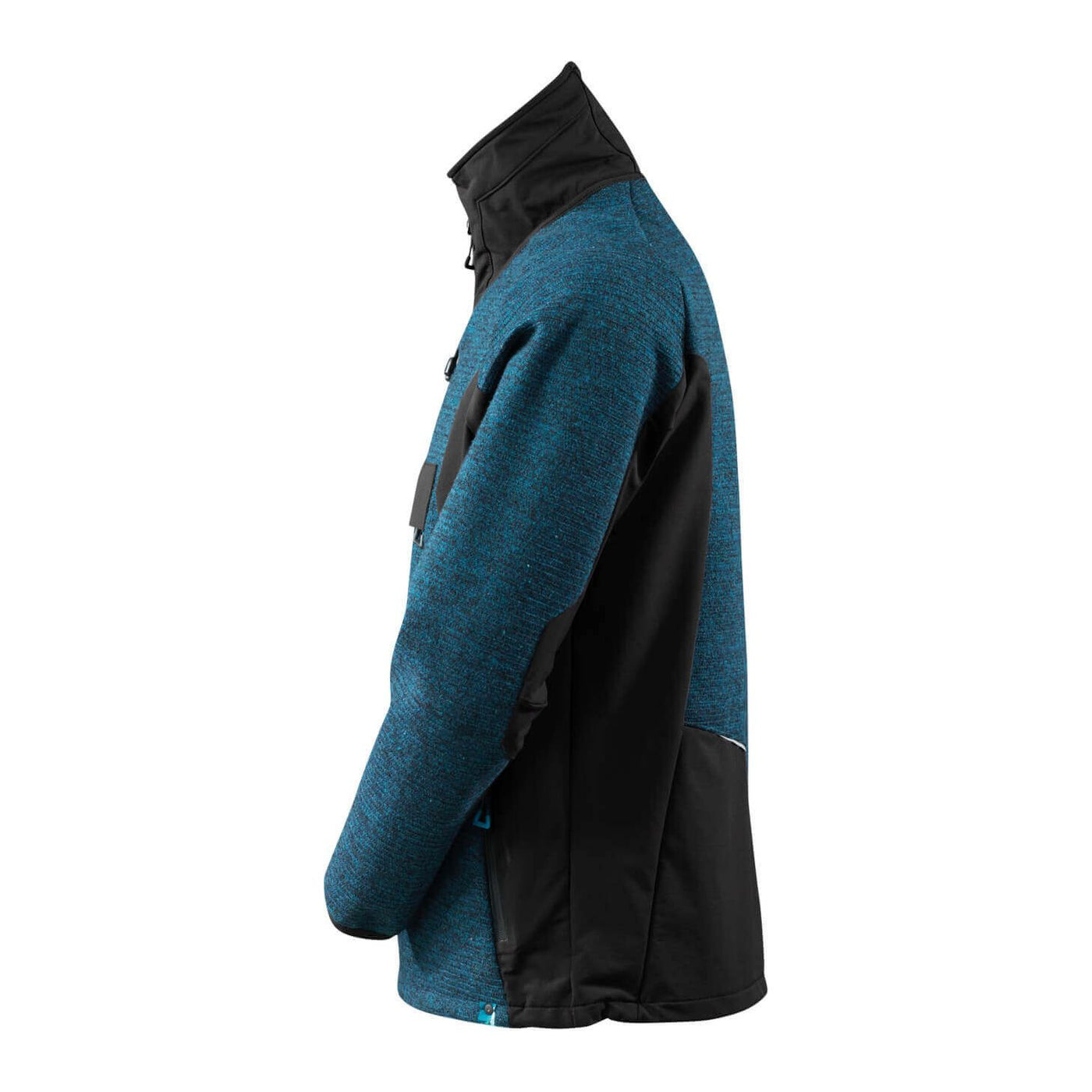 Mascot Advanced Knitted Jacket Half-Zip 17005-309 Right #colour_dark-petroleum-black