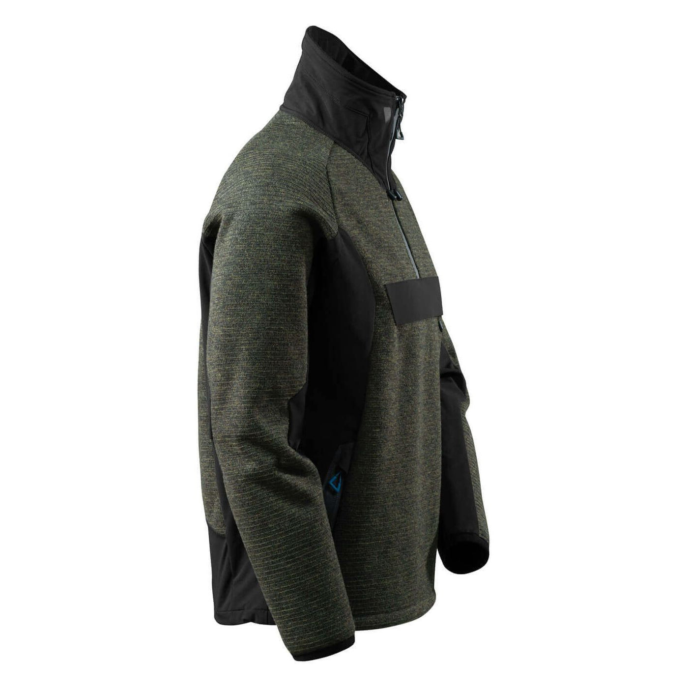Mascot Advanced Knitted Jacket Half-Zip 17005-309 Left #colour_moss-green-black
