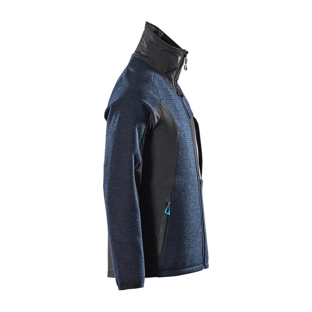 Mascot Advanced Knitted Jacket Zip-Up 17105-309 Left #colour_dark-navy-blue-black