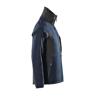 Mascot Advanced Knitted Jacket Zip-Up 17105-309 Left #colour_dark-navy-blue-black