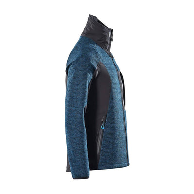 Mascot Advanced Knitted Jacket Zip-Up 17105-309 Left #colour_dark-petroleum-black