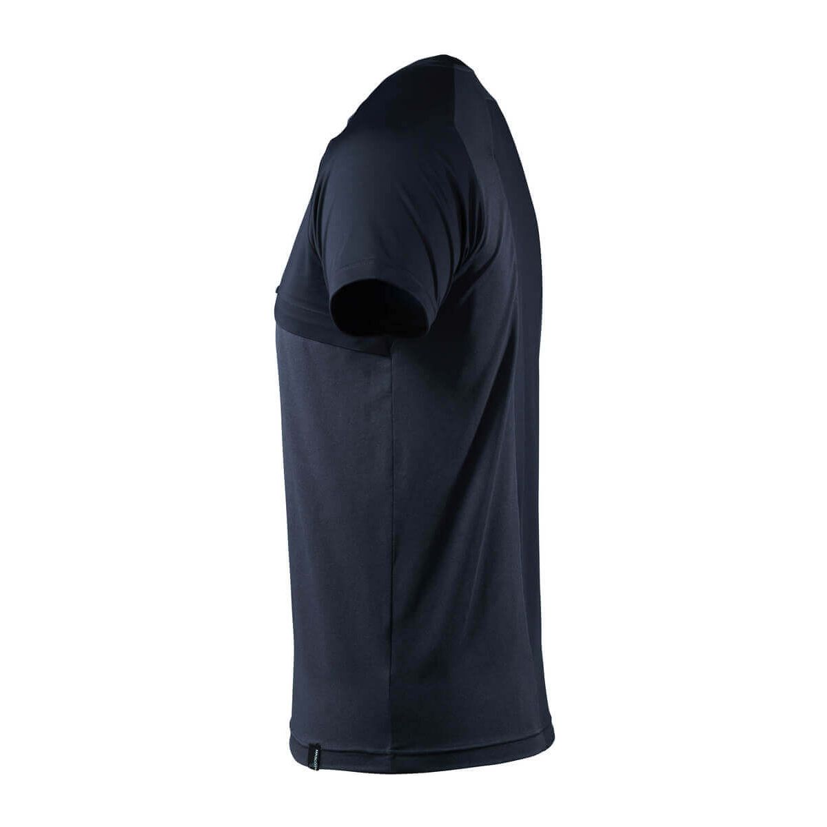 Mascot Advanced T-shirt Chest-Pocket-Zip 17782-945 Right #colour_dark-navy-blue
