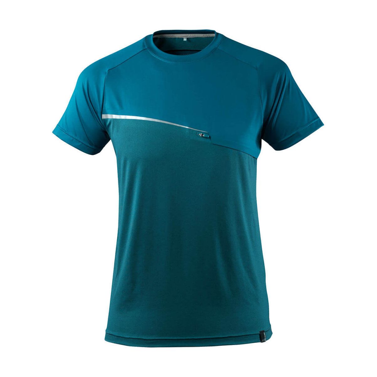 Mascot Advanced T-shirt Chest-Pocket-Zip 17782-945 Front #colour_dark-petroleum