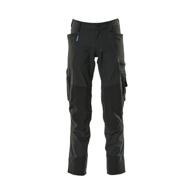 Mascot Advanced Trousers 4-Way-Stretch Kneepad-Pockets 17179-311 Front #colour_black
