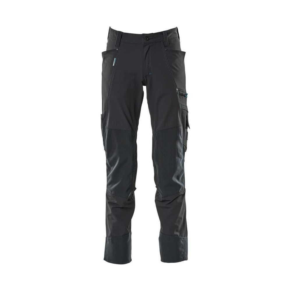 Mascot Advanced Trousers 4-Way-Stretch Kneepad-Pockets 17179-311 Front #colour_dark-navy-blue
