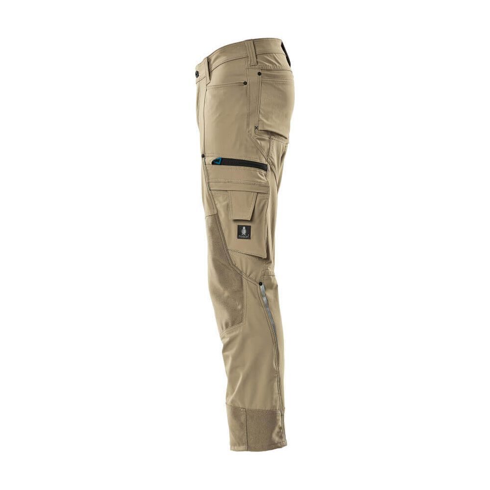 Mascot Advanced Trousers 4-Way-Stretch Kneepad-Pockets 17179-311 Right #colour_light-khaki
