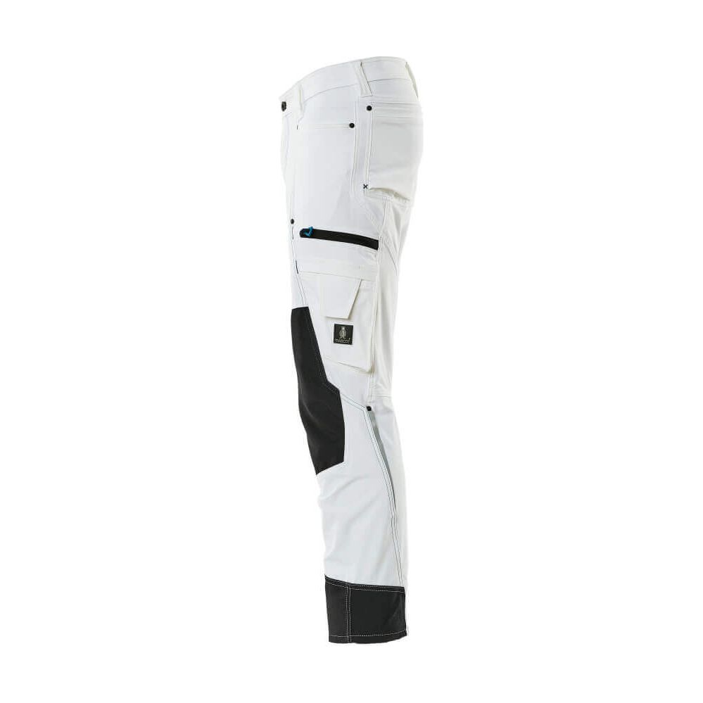 Mascot Advanced Trousers 4-Way-Stretch Kneepad-Pockets 17179-311 Right #colour_white