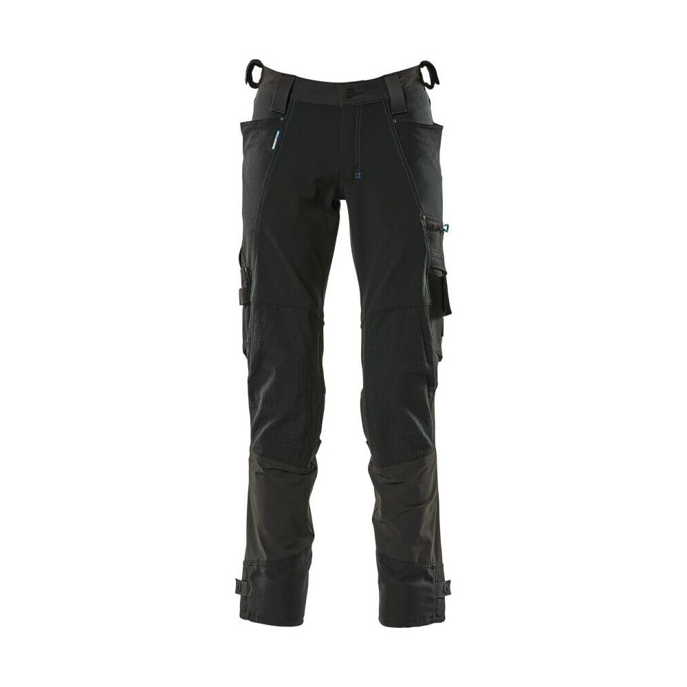 Mascot Advanced Trousers Stretch Kneepad-Pockets 17079-311 Front #colour_black