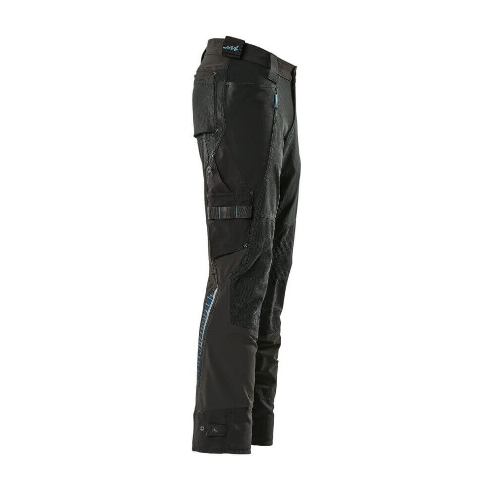 Mascot Advanced Trousers Stretch Kneepad-Pockets 17079-311 Left #colour_black