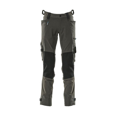 Mascot Advanced Trousers Stretch Kneepad-Pockets 17079-311 Front #colour_dark-anthracite-grey