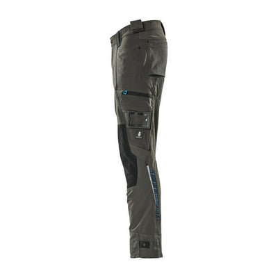 Mascot Advanced Trousers Stretch Kneepad-Pockets 17079-311 Right #colour_dark-anthracite-grey
