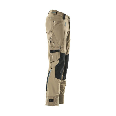 Mascot Advanced Trousers Stretch Kneepad-Pockets 17079-311 Left #colour_light-khaki