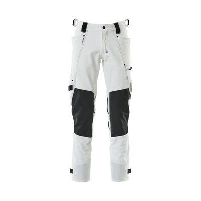 Mascot Advanced Trousers Stretch Kneepad-Pockets 17079-311 Front #colour_white