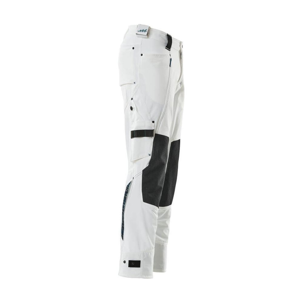Mascot Advanced Trousers Stretch Kneepad-Pockets 17079-311 Left #colour_white