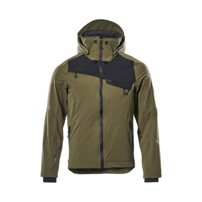 Mascot Advanced Waterproof Jacket 17001-411 Front #colour_moss-green-black