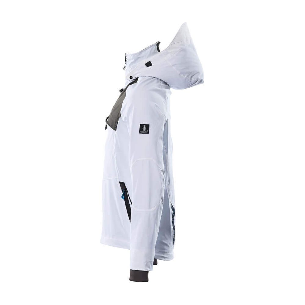 Mascot Advanced Waterproof Jacket 17001-411 Right #colour_white-dark-anthracite-grey