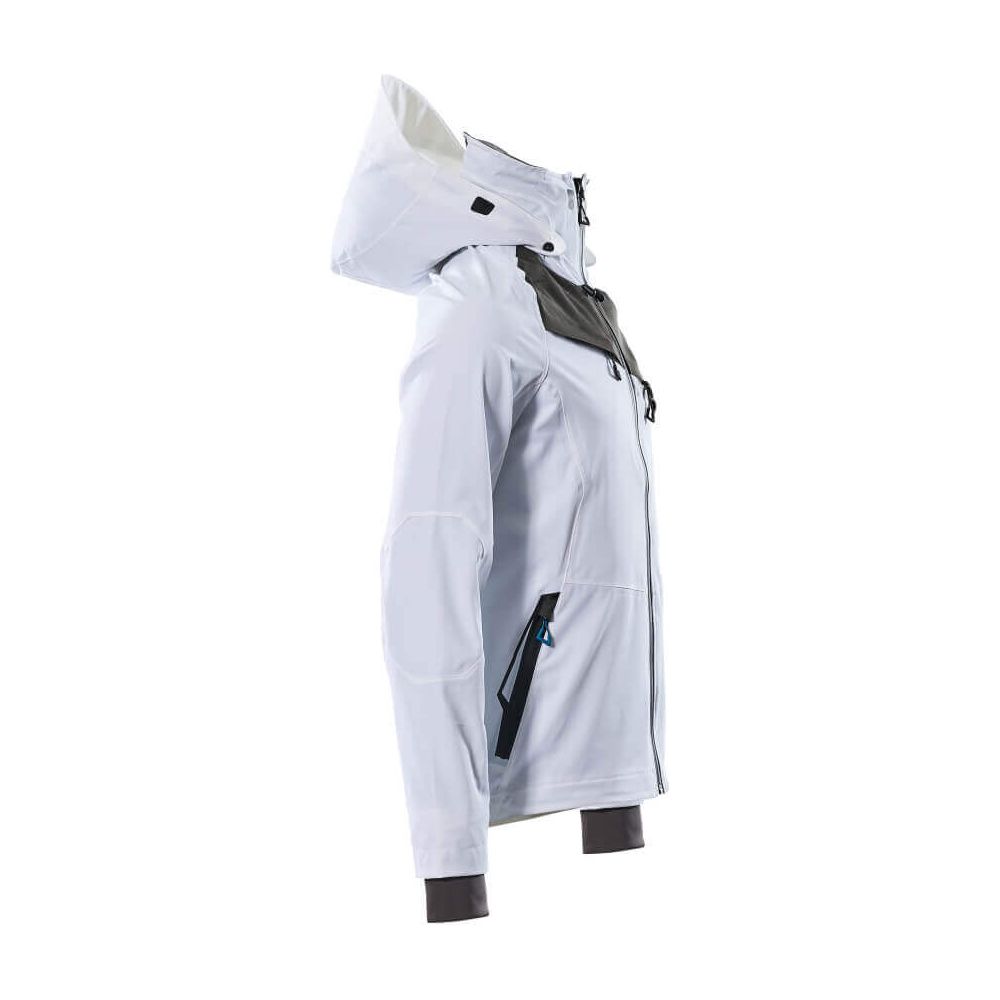 Mascot Advanced Waterproof Jacket 17001-411 Left #colour_white-dark-anthracite-grey