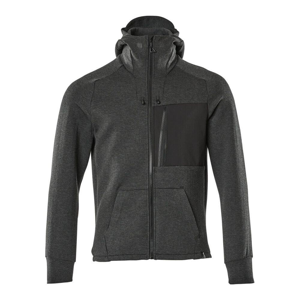 Mascot Advanced Work Hoodie Zip-up 17384-319 Front #colour_black