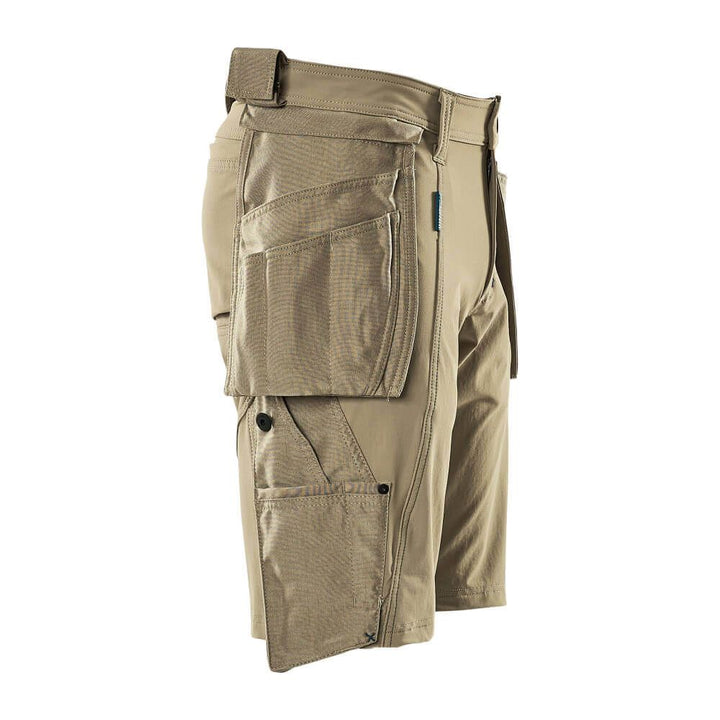 Mascot Advanced Work Shorts Holster-Pockets 17149-311 Left #colour_light-khaki