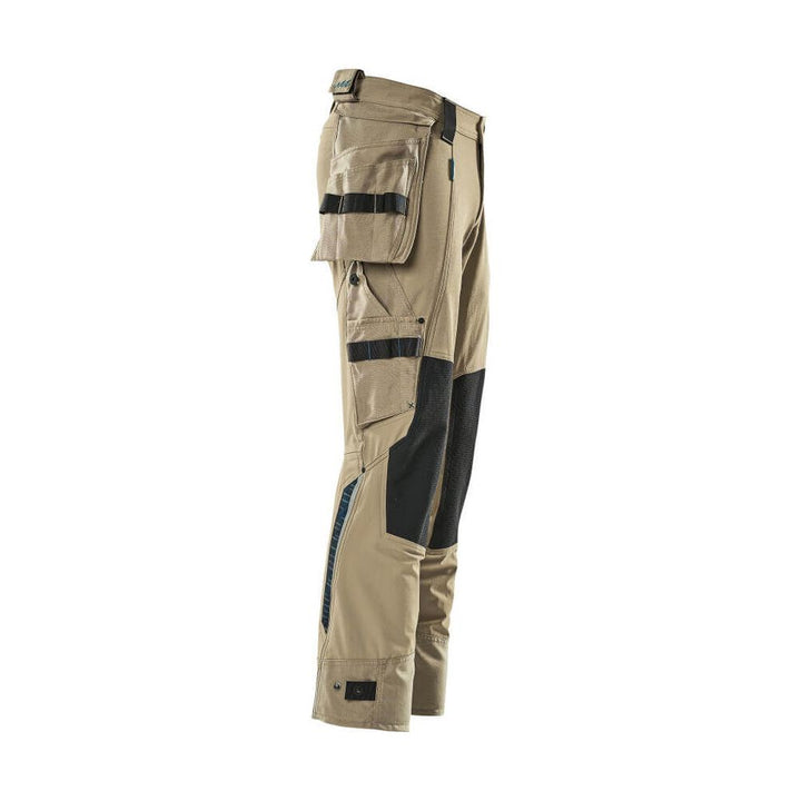 Mascot Advanced Work Trousers 17031-311 Left #colour_light-khaki