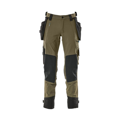 Mascot Advanced Work Trousers 17031-311 Front #colour_moss-green
