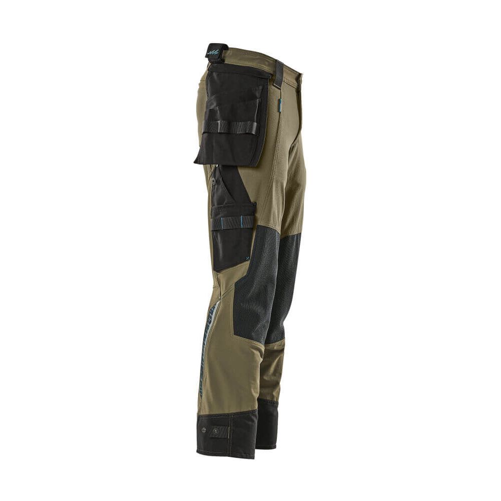 Mascot Advanced Work Trousers 17031-311 Left #colour_moss-green