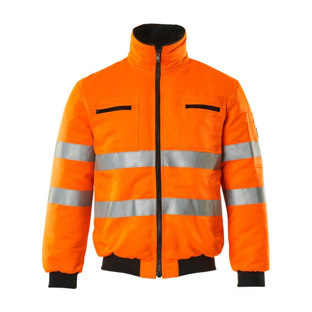 Mascot Alaska Hi-Vis Pilot Jacket 00516-660 Front #colour_hi-vis-orange