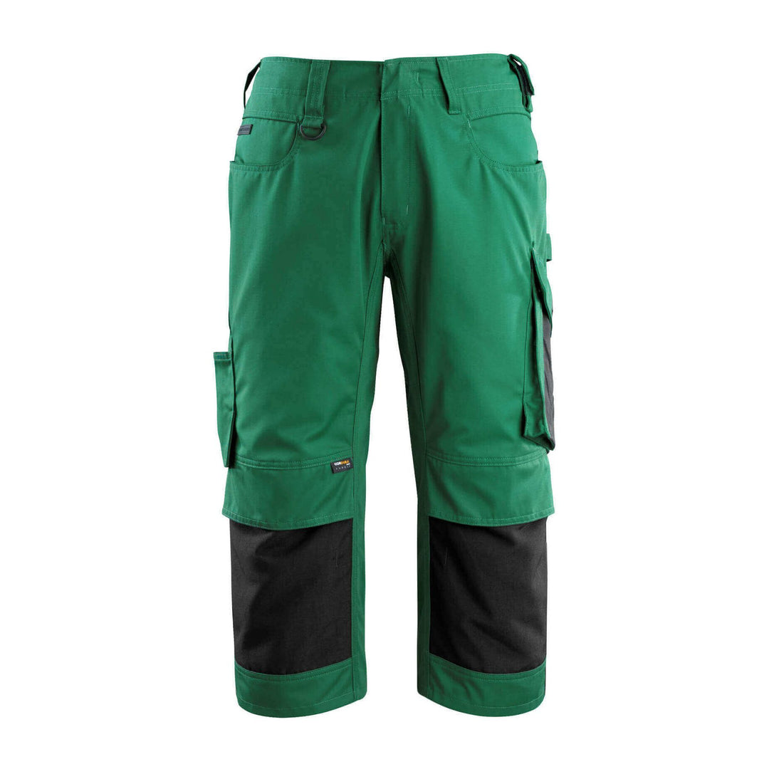 Mascot Altona 3-4 Trousers Kneepad-Pockets Two-Tone 14149-442 Front #colour_green-black