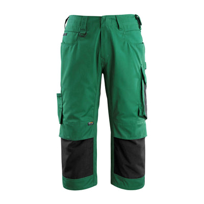 Mascot Altona 3-4 Trousers Kneepad-Pockets Two-Tone 14149-442 Front #colour_green-black