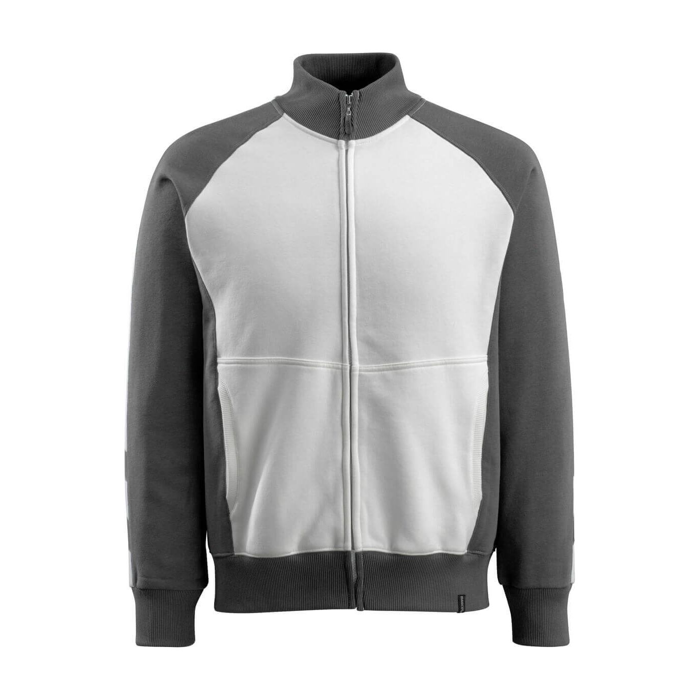 Mascot Amberg Zip-Up Sweatshirt 50565-963 Front #colour_white-dark-anthracite-grey