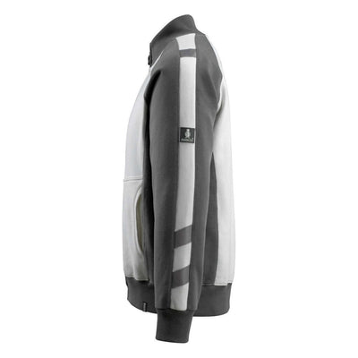 Mascot Amberg Zip-Up Sweatshirt 50565-963 Right #colour_white-dark-anthracite-grey
