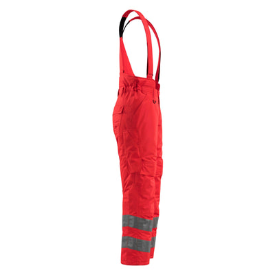 Mascot Ashford Hi-Vis Winter Trousers 15690-231 Left #colour_hi-vis-red