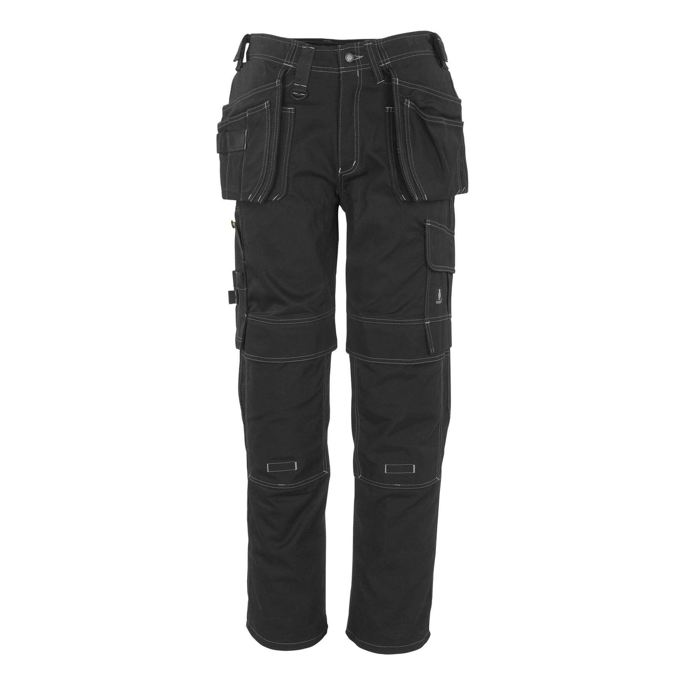 Mascot Atlanta Work Trousers Kneepad and Holster-Pockets 06131-630 Front #colour_black