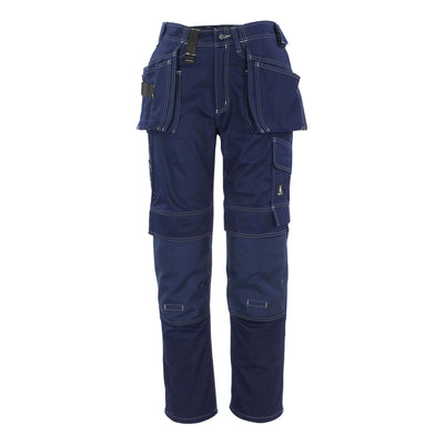 Mascot Atlanta Work Trousers Kneepad and Holster-Pockets 06131-630 Front #colour_navy-blue