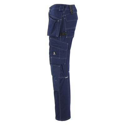 Mascot Atlanta Work Trousers Kneepad and Holster-Pockets 06131-630 Right #colour_navy-blue