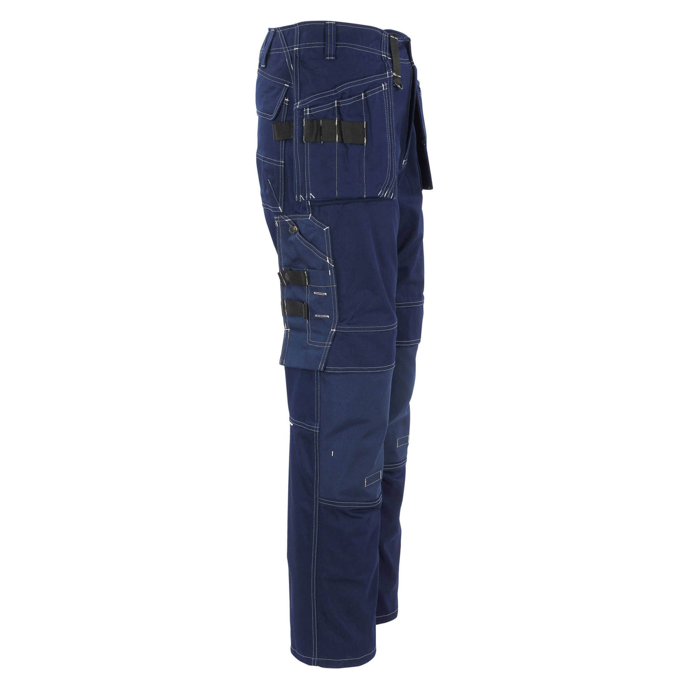 Mascot Atlanta Work Trousers Kneepad and Holster-Pockets 06131-630 Left #colour_navy-blue