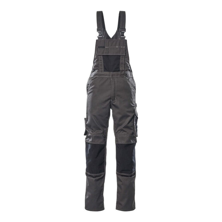 Mascot Augsburg Bib-Brace Overall Knee-pad-pockets 12169-442 Front #colour_dark-anthracite-grey-black