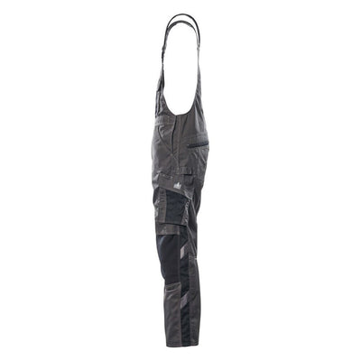 Mascot Augsburg Bib-Brace Overall Knee-pad-pockets 12169-442 Right #colour_dark-anthracite-grey-black