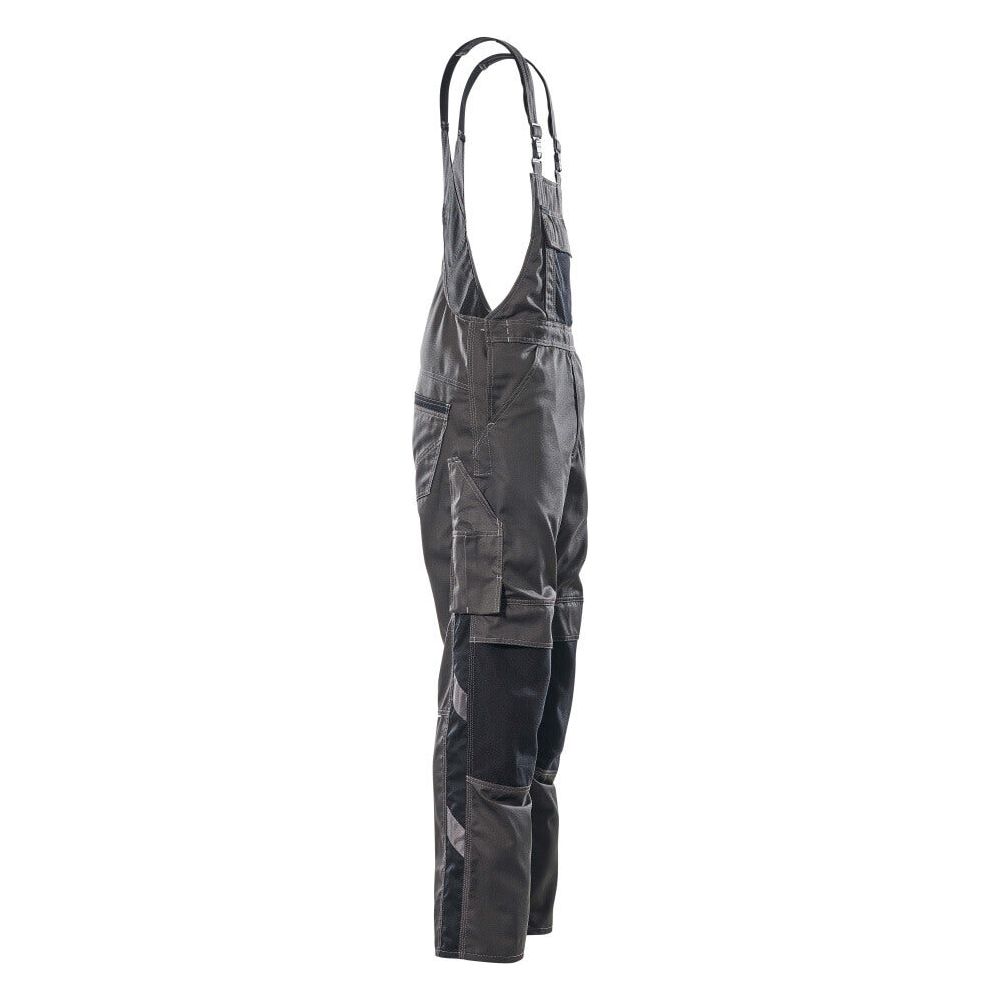 Mascot Augsburg Bib-Brace Overall Knee-pad-pockets 12169-442 Left #colour_dark-anthracite-grey-black