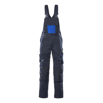 Mascot Augsburg Bib-Brace Overall Knee-pad-pockets 12169-442 Front #colour_dark-navy-blue-royal-blue