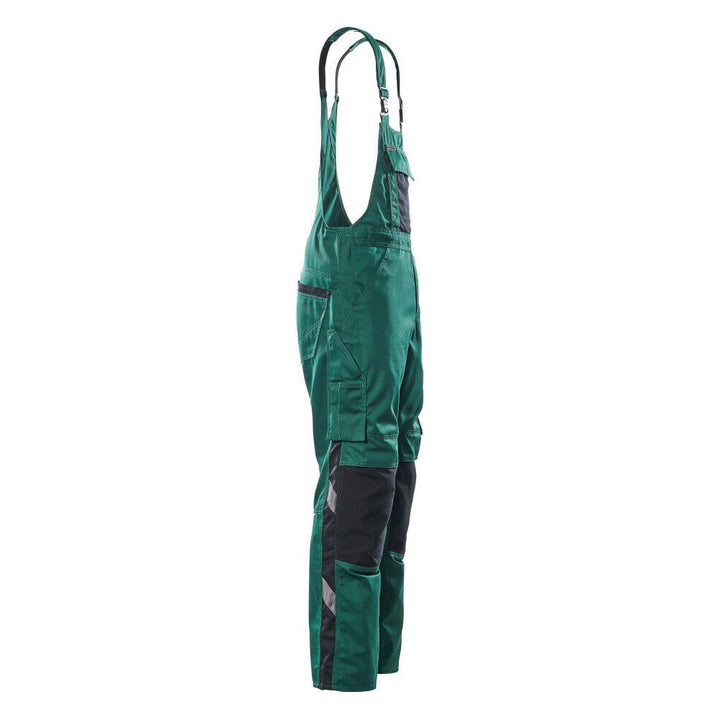 Mascot Augsburg Bib-Brace Overall Knee-pad-pockets 12169-442 Left #colour_green-black