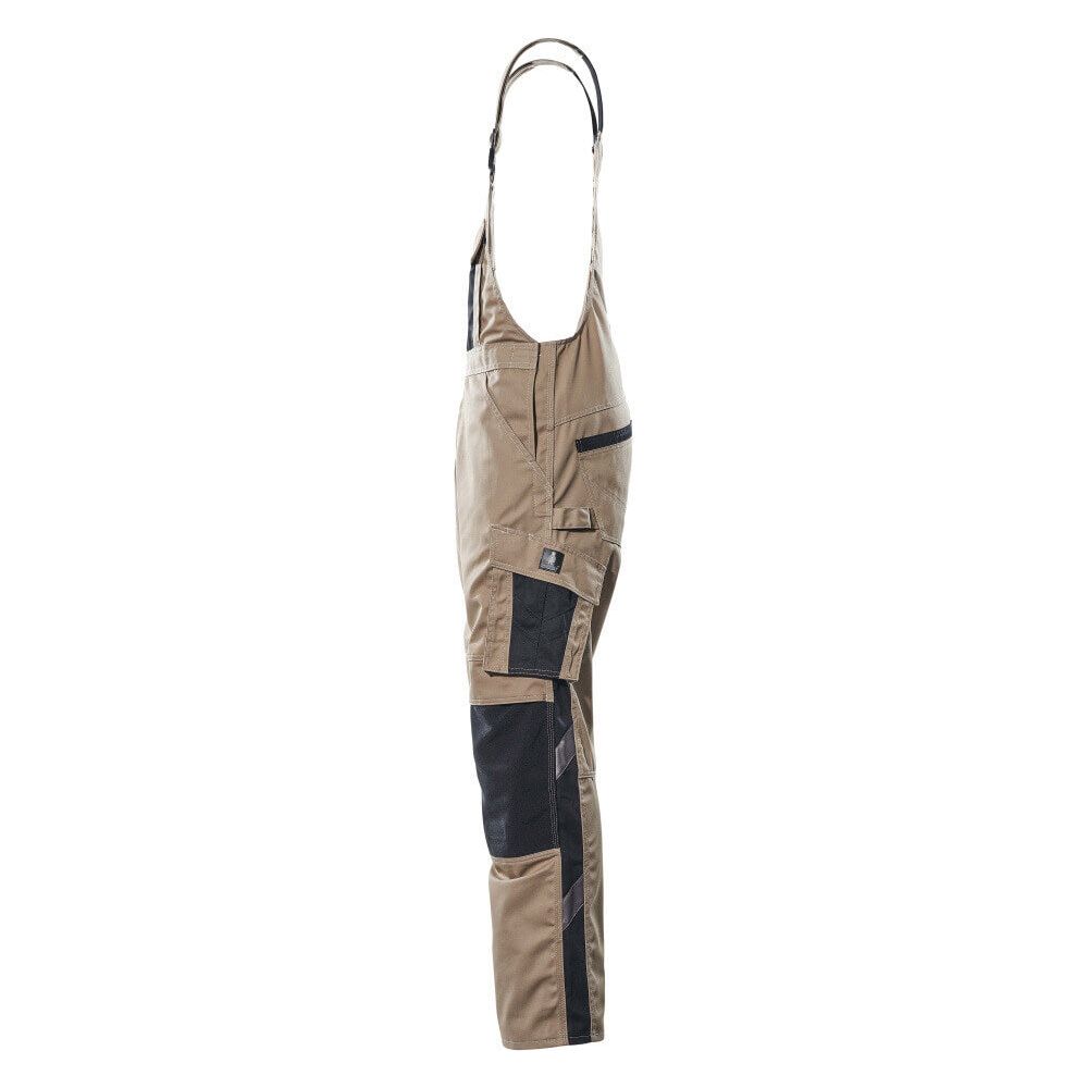 Mascot Augsburg Bib-Brace Overall Knee-pad-pockets 12169-442 Right #colour_light-khaki-black