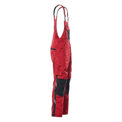Mascot Augsburg Bib-Brace Overall Knee-pad-pockets 12169-442 Left #colour_red-black
