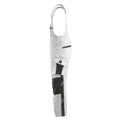 Mascot Augsburg Bib-Brace Overall Knee-pad-pockets 12169-442 Right #colour_white-dark-anthracite-grey