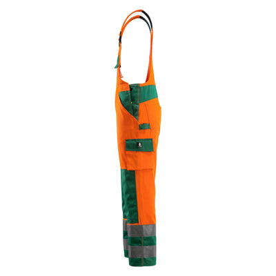 Mascot Barras Hi-Vis Bib-Brace Overall 07169-860 Right #colour_hi-vis-orange-green