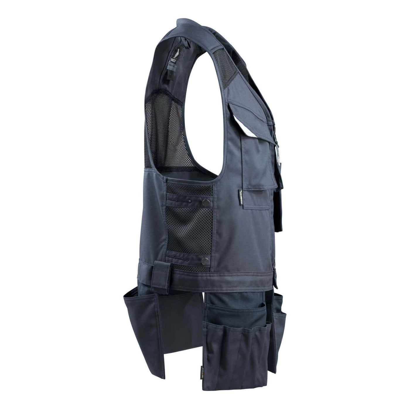 Mascot Baza Tool Vest Holster-Pockets 15089-154 Left #colour_dark-navy-blue