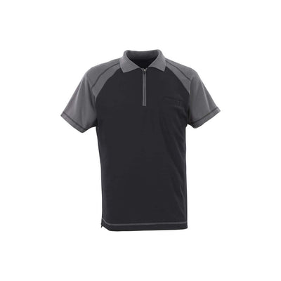 Mascot Bianco Polo Shirt 50302-260 Front #colour_black-anthracite-grey